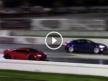 Quarter Mile Drag Race: Tesla Model S P100D Vs Lamborghini Huracan