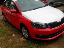 Spotted: 2017 Skoda Rapid Dressed In Red At Dealer Yard