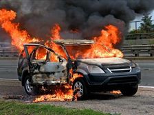 Discarded Cigarette Butt Blows Back Into Car And Sets Vehicle On Fire