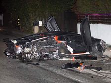 Beverly Hills: Chris Brown’s Aventador Crashed And Abandoned