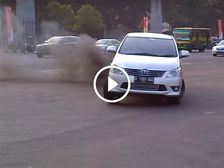 Watch A Toyota Innova Drift And Perform A Burnout