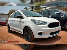 Spy Pics: Ford Figo Sports Variant Spotted At A Dealer Stockyard