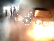 Woman Burnt Alive After Mahindra Scorpio Catches Fire; Husband Survives
