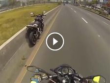 Bajaj Pulsar Goes Rider Free After Stunt Goes Wrong