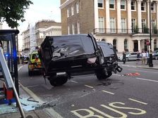 Brabus G500 4x4² Rolls Over After Colliding With Toyota Prius