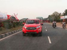 Spy Pics: Ford EcoSport Facelift Spotted Testing Without Camouflage In India