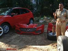 Maruti Baleno Modified As Mercedes A-Class — Stripped To Stock By Police And RTO