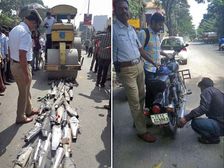 Traffic Cops Crush Royal Enfield Exhausts Under Road Roller — Effects Of Noise Pollution