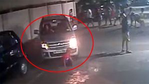 Miraculous Escape — Kid Walks Away After Maruti Suzuki WagonR Runs Over Him