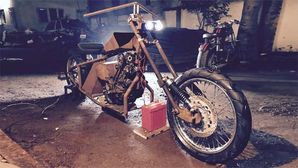 This 10-Feet-Long Bike Made Out Of Junk Parts Is A Good Example Of Creative Engineering