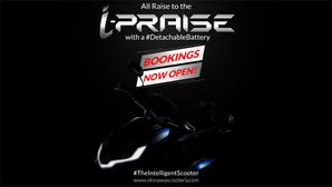 Okinawa i-Praise Bookings Open For Rs 5000: Comes With A 'Detachable' Battery Promising 180km Range