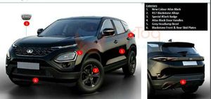 Tata Harrier Dark Edition Details Revealed With Seats Finished In Benecke-Kaliko Blackstone Leather.