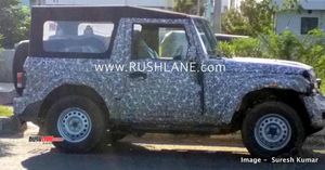 New Mahindra Thar (2020) Spied Testing Again Ahead Of Launch: Spy Pics & Details