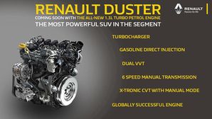 Renault Duster Turbo-Petrol Engine Teased Ahead Of Launch: Here Are All Details