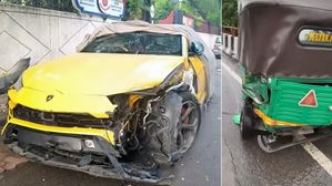 Lamborghini Urus Crashes Into An Auto Rickshaw In Delhi - Video Goes Viral