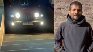 Shocking! Man Drives Mahindra Thar Up Sacred Temple Stairs