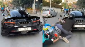 Viral Video: Scooter Crashes Into A Rs 12 Crore McLaren 765 LT Supercar