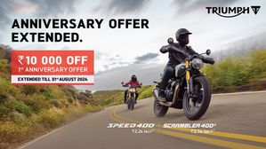 Triumph Anniversary Offer Extended: Big Savings On Speed 400 & Scrambler 400X