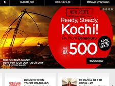 500 രൂപ നിരക്കില്‍ ബങ്കളുരു-കൊച്ചി വിമാനം