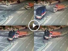 ട്രക്കുകൾക്ക് ഇടയിൽപ്പെട്ട കാർ തരിപ്പണമായി; 5 ദാരുണ മരണം