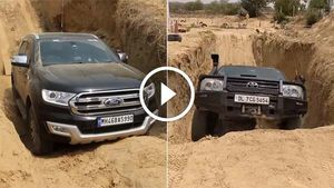 കയറ്റത്തില്‍ കുടങ്ങി എന്‍ഡവര്‍, ചുവടുപിഴയ്ക്കാതെ ഫോര്‍ച്യൂണര്‍ — കാരണമിതാണ്