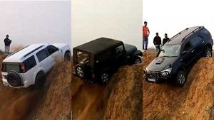 കയറ്റത്തില്‍ കിതച്ച് ഫോര്‍ഡ് എന്‍ഡവര്‍, ഉയരം കീഴടക്കി ടൊയോട്ട ഫോര്‍ച്യൂണറും മഹീന്ദ്ര ഥാറും — വീഡിയോ