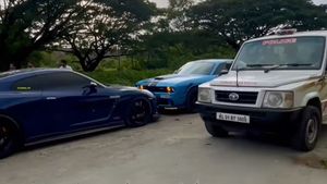 സ്‌കൂള്‍ കോമ്പൗണ്ടില്‍ അഭ്യാസം; ഗള്‍ഫ് രജസ്‌ട്രേഷന്‍ Dodge Challenger SRT പിടികൂടി