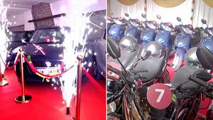 ദീപാവലിക്ക് തൊഴിലാളികള്‍ക്ക് കാറും ബൈക്കും; 1.2 കോടിയുടെ സമ്മാനങ്ങളുമായി ജ്വല്ലറിയുടമ