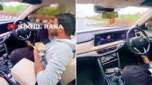 ADAS ദുരുപയോഗം വീണ്ടും; 81 കി.മീ വേഗത്തിലോടുന്ന XUV700-യുടെ ഡ്രൈവിംഗ് സീറ്റിലിരുന്ന് ഭക്ഷണം കഴിച്ച് ഇൻഫ്ലുവൻസർ