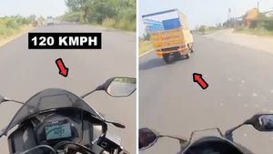 എബിഎസ് ഇല്ലായിരുന്നങ്കിലോ..; ബൈക്ക് റൈഡർ തലനാരിഴയ്ക്ക് രക്ഷപ്പെടുന്ന വീഡിയോ വൈറൽ