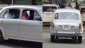 വിന്റേജ് കാറിൽ കറങ്ങാനിറങ്ങിയ മുഖ്യമന്ത്രിയെ കണ്ടോ... ഈ നമ്പർപ്ലേറ്റ് പറയും കക്ഷി ആരാണെന്ന്