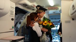 എയറിലാണ് പ്രൊപ്പോസൽ! വിമാനത്തിൽ വെച്ച് പൈലറ്റിന്റെ വക എയർഹോസ്റ്റസിന് ഒരു കിടിലൻ സർപ്രൈസ്