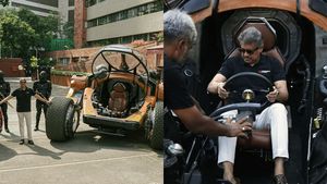 കൽക്കിയിലെ ബുജി കാറോടിച്ച് ആനന്ദ് മഹീന്ദ്ര, അടുത്ത് പാർക്ക് ചെയ്തിരിക്കുന്ന കാർ കണ്ട് വണ്ടറടിച്ച് ആരാധകർ