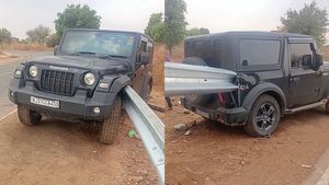 കട്ടപ്പയായി ക്രാഷ് ബാരിയർ,ബാഹുബലിയായി ഥാർ! ഞെട്ടിക്കുന്ന അപകട വീഡിയോ വൈറൽ