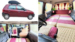 മുറിയെടുത്ത് കാശ് കളയണ്ട! 15 വര്‍ഷം പഴക്കമുള്ള ആള്‍ട്ടോ കാരവാനാക്കിയത് കണ്ടോ...