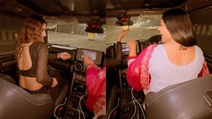 കാറോടിക്കുമ്പോള്‍ ചെയ്യേണ്ട കാര്യമാണോ ഇത്! യുവതികളുടെ വീഡിയോ വൈറലായതിന് പിന്നാലെ വിമര്‍ശനം