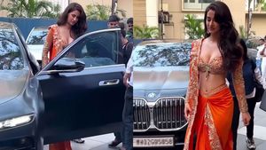 ശിഖർ ധവാനുമായി ഡേറ്റിംഗിൽ? അതീവ ഗ്ലാമറസായി ബിഎംഡബ്ല്യുവിന്റെ ആഡംബര കാറിൽ വന്നിറങ്ങി ധോണിയുടെ നായിക