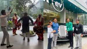 ഹാരിയർ ഇവി കളത്തിലിറങ്ങി തുടങ്ങി; നൃത്തം ചെയ്ത് തുള്ളിച്ചാടി വരവേറ്റ് കസ്റ്റമേഴ്സ്