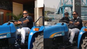 കർഷകനല്ലേ മാഡം... കളപറിക്കാനല്ല, പുത്തൻ ആഡംബര എസ്‌യുവി വാങ്ങാൻ ട്രാക്‌ടറിൽ ഷോറൂമിലെത്തി യുവകർഷകൻ