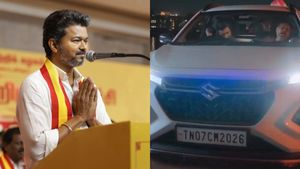 അണ്ണന്‍ 'ഇല്യുമിനാറ്റി' വല്ലോം ആണോ? ഗോട്ടിലെ  'TN 07 CM 2026' വണ്ടി നമ്പർ സത്യമായി, വിജയ് 'മുതല്‍ അമൈച്ചര്‍'