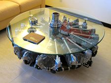 கார் பிரியர்களின் தாகத்தை தணிய வைக்கும் கார் எஞ்சின் காபி மேஜைகள்!