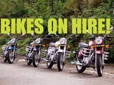 புல்லட் மோட்டார்சைக்கிள்கள் வாடகைக்கு... மணிக்கு ரூ.40 மட்டுமே!