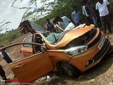சின்னாபின்னமானாலும் பயணிகளை காவந்து செய்த டாடா டியாகோ கார்!