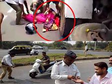 காவல்துறையினரின் அடாவடியால் லாரி சக்கரத்தில் சிக்கி தலை நசுங்கி பரிதாபமாக பலியான பெண்..!