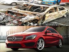 தீயில் கருகிய புத்தம் புதிய பென்ஸ் கார்: மகிழ்ச்சியில் திளைத்த உரிமையாளர் - காரணம் என்ன?