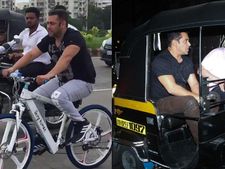 சைக்கிள் மற்றும் ஆட்டோவில் பயணித்த சல்மான் கான்: காரணம் இது தான்..!!