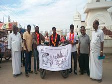 காஷ்மீர் டூ கன்னியாகுமரி.... சமூகநலன் வேண்டி கோவை இளைஞர்கள் செய்த விழிப்புணர்வு பயணம்..!!