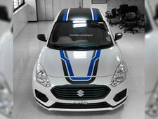 ஸ்டிக்கர் அலங்காரத்தில் அட்டகாசமாக காட்சி தரும் புதிய மாருதி டிசையர்!