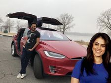 இந்தியாவின் இரண்டாவது டெஸ்லா காரை வாங்கி கணவருக்கு பரிசளித்த ’பாய்ஸ்’ ஜெனிலியா..!!