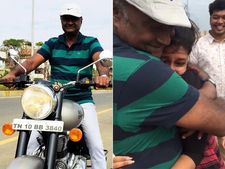 ராயல் என்ஃபீல்டு பைக்கை சர்பரைஸாக பரிசளித்த மகள்... கண்ணீர் விட்ட காமெடி நடிகர் எம்.எஸ். பாஸ்கர்..!!